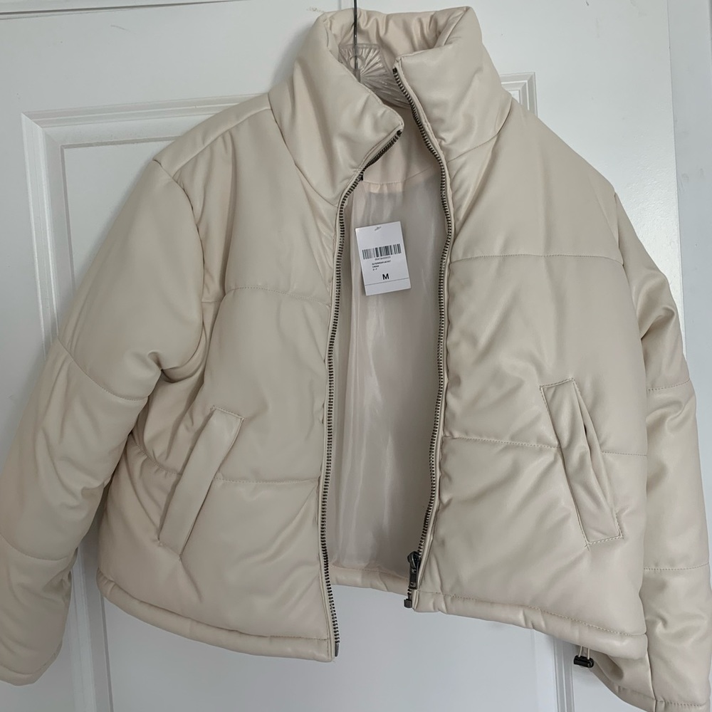 H&M white puffer jacket